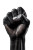 Black Clenched Fist Vinyl Car Decal Sticker – Waterproof & UV-Resistant 8.96"