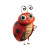 Cartoon Ladybug V4 Vinyl Car Decal Sticker – Waterproof & UV-Resistant 6.826666666666667"