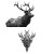 Bull Elk Tattoo Vinyl Car Decal Sticker – Waterproof & UV-Resistant 3.4133333333333336"