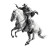 Cowboy On Horse V21 Vinyl Car Decal Sticker – Waterproof & UV-Resistant 6.826666666666667"