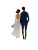 Romantic Wedding Couple V5 Vinyl Car Decal Sticker – Waterproof & UV-Resistant 4.1066666666666665"