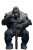 Gorilla Warlord Throne Vinyl Car Decal Sticker – Waterproof & UV-Resistant 8.96"
