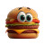 Cartoon Burger Mascot Vinyl Car Decal Sticker – Waterproof & UV-Resistant 3.4133333333333336"
