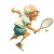 Jumping Pickleball Player Vinyl Car Decal Sticker – Waterproof & UV-Resistant 3.4133333333333336"