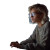 Tech-Savvy Blonde Analyst Vinyl Car Decal Sticker – Waterproof & UV-Resistant 3.4133333333333336"
