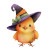 Witch Hat Chick Vinyl Car Decal Sticker – Waterproof & UV-Resistant 6.826666666666667"
