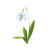 Snowdrop Flower Vinyl Car Decal Sticker – Waterproof & UV-Resistant 6.826666666666667"