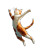 Space Dancing Cat Vinyl Car Decal Sticker – Waterproof & UV-Resistant 3.4133333333333336"