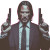Badass John Wick Vinyl Car Decal Sticker – Waterproof & UV-Resistant 3.4133333333333336"
