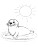 Sunbathing Seal Vinyl Car Decal Sticker – Waterproof & UV-Resistant 8.213333333333333"