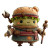 Sentient Game Burger Vinyl Car Decal Sticker – Waterproof & UV-Resistant 3.4133333333333336"