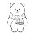 Fluffy Scarf Bear Vinyl Car Decal Sticker – Waterproof & UV-Resistant 6.826666666666667"