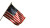 Flying American Flag Vinyl Car Decal Sticker – Waterproof & UV-Resistant 2.72"