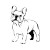 Cute French Bulldog V5 Vinyl Car Decal Sticker – Waterproof & UV-Resistant 3.4133333333333336"