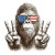 Patriotic Bigfoot V3 Vinyl Car Decal Sticker – Waterproof & UV-Resistant 3.4133333333333336"