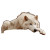 White Wolf Resting Vinyl Car Decal Sticker – Waterproof & UV-Resistant 3.4133333333333336"