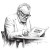 Elderly Man Reading V7 Vinyl Car Decal Sticker – Waterproof & UV-Resistant 6.826666666666667"