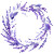 Lavender Floral Wreath Vinyl Car Decal Sticker – Waterproof & UV-Resistant 6.826666666666667"
