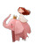 Pink Crowned Elephant Vinyl Car Decal Sticker – Waterproof & UV-Resistant 4.0"