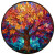 Colorful Stained Glass Tree Vinyl Car Decal Sticker – Waterproof & UV-Resistant 3.4133333333333336"