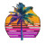 Palm Tree Top Vinyl Car Decal Sticker – Waterproof & UV-Resistant 3.4133333333333336"