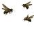 Geometrical Skeletal Bees Vinyl Car Decal Sticker – Waterproof & UV-Resistant 3.4133333333333336"