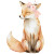 Fox With Bow V2 Vinyl Car Decal Sticker – Waterproof & UV-Resistant 3.4133333333333336"