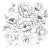 Pivoine Flowers Outline Vinyl Car Decal Sticker – Waterproof & UV-Resistant 6.826666666666667"