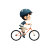 Boy Riding Bicycle V4 Vinyl Car Decal Sticker – Waterproof & UV-Resistant 3.4133333333333336"