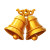 Golden Bells Vinyl Car Decal Sticker – Waterproof & UV-Resistant 3.4133333333333336"