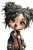 Whimsical Fabric Doll Vinyl Car Decal Sticker – Waterproof & UV-Resistant 8.96"