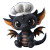 Cute Chef Dragon Vinyl Car Decal Sticker – Waterproof & UV-Resistant 6.826666666666667"