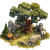Stylized Game Tree Vinyl Car Decal Sticker – Waterproof & UV-Resistant 3.4133333333333336"