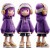 Purple-Haired Child Model Vinyl Car Decal Sticker – Waterproof & UV-Resistant 3.4133333333333336"