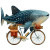 Whale Shark Cyclist Vinyl Car Decal Sticker – Waterproof & UV-Resistant 6.826666666666667"