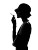 1920S Gangster Woman Vinyl Car Decal Sticker – Waterproof & UV-Resistant 8.213333333333333"