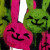 Neon Punk Bunny Vinyl Car Decal Sticker – Waterproof & UV-Resistant 3.4133333333333336"