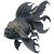 Goldfish With Mask Vinyl Car Decal Sticker – Waterproof & UV-Resistant 3.4133333333333336"