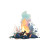 Pastel Campfire Vinyl Car Decal Sticker – Waterproof & UV-Resistant 3.4133333333333336"