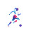Abstract Soccer Player Vinyl Car Decal Sticker – Waterproof & UV-Resistant 4.0"