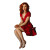 Woman In Red V25 Vinyl Car Decal Sticker – Waterproof & UV-Resistant 3.4133333333333336"