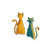 Cute Cats Hill Vinyl Car Decal Sticker – Waterproof & UV-Resistant 3.4133333333333336"