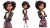 Pixar-Style Angolan Woman V2 Vinyl Car Decal Sticker – Waterproof & UV-Resistant 5.4