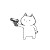 Cat With Toy Gun Vinyl Car Decal Sticker – Waterproof & UV-Resistant 3.4133333333333336"