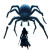 Creepy Spider Sorceress Vinyl Car Decal Sticker – Waterproof & UV-Resistant 3.4133333333333336"