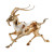 Golden Goat Sculpture Vinyl Car Decal Sticker – Waterproof & UV-Resistant 3.4133333333333336"