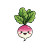Kawaii Radish Vinyl Car Decal Sticker – Waterproof & UV-Resistant 3.4133333333333336"