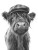 Highland Cow Cap Vinyl Car Decal Sticker – Waterproof & UV-Resistant 4.1066666666666665"