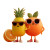 Tropical Fruit Characters Vinyl Car Decal Sticker – Waterproof & UV-Resistant 3.4133333333333336"