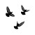 Silhouetted Doves Flight Vinyl Car Decal Sticker – Waterproof & UV-Resistant 6.826666666666667"